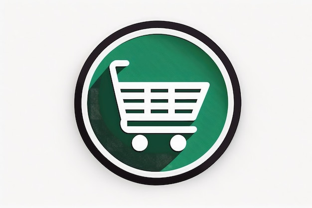 Foto shopping cart illustrazione icona logo shopping concept ia generativa