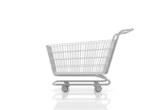 Shopping cart isolated on white background