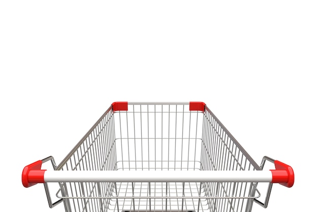 Photo shopping cart isolated on white background