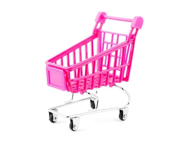 Shopping cart isolated on white background.