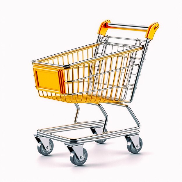 shopping cart isolated on white