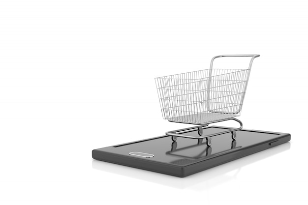 Shopping cart and mobile phone