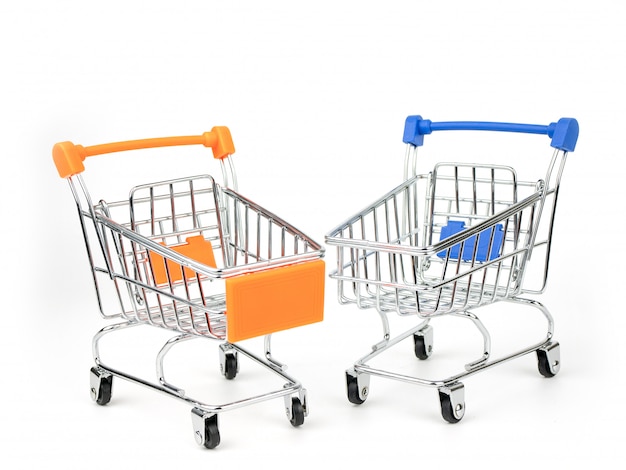 Shopping Cart, Push Cart isolated on white background