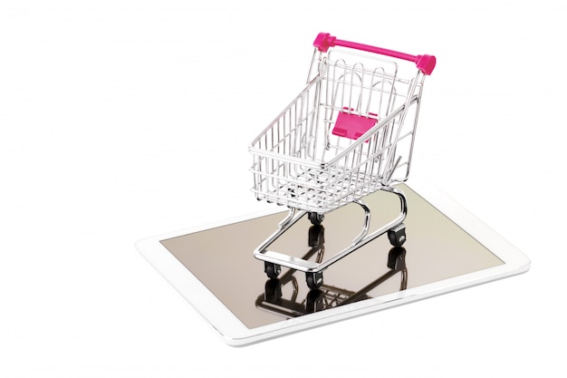 Shopping Cart and tablet