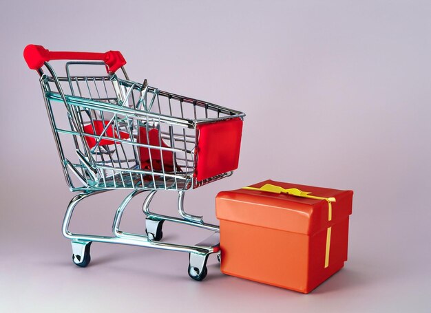 Shopping cart with gift