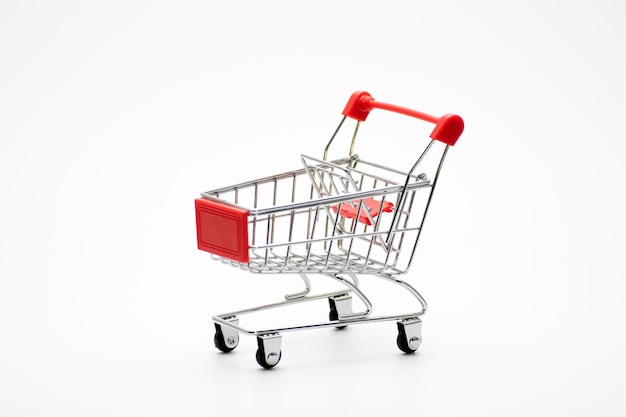 shopping cart with white background