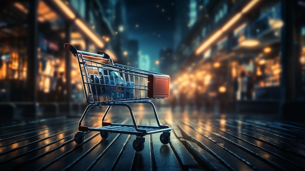 shopping carts HD 8K wallpaper Stock Photographic Image