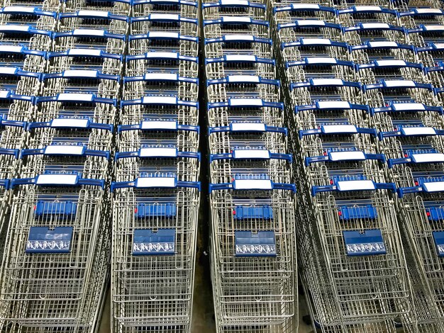 Photo shopping carts lines