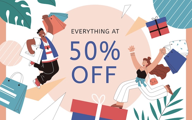 Shopping discount banner