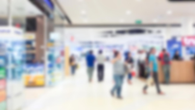 shopping mall abstract defocused blurred background