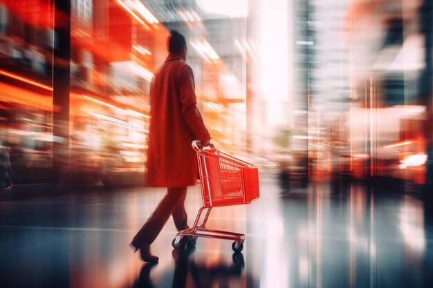 Фото shopping mall blurred for background