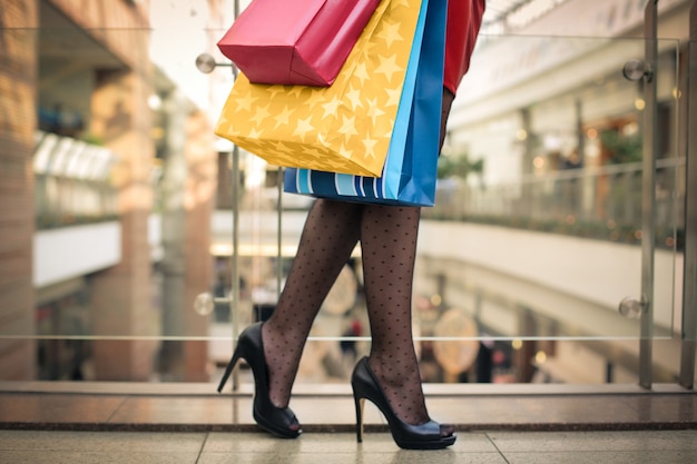 Shopping in a mall