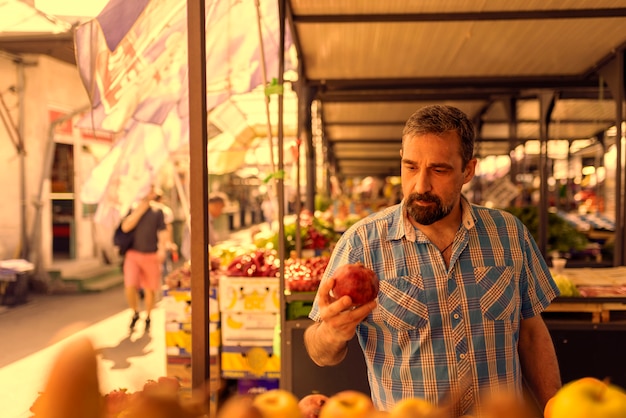 Shopping at the market place