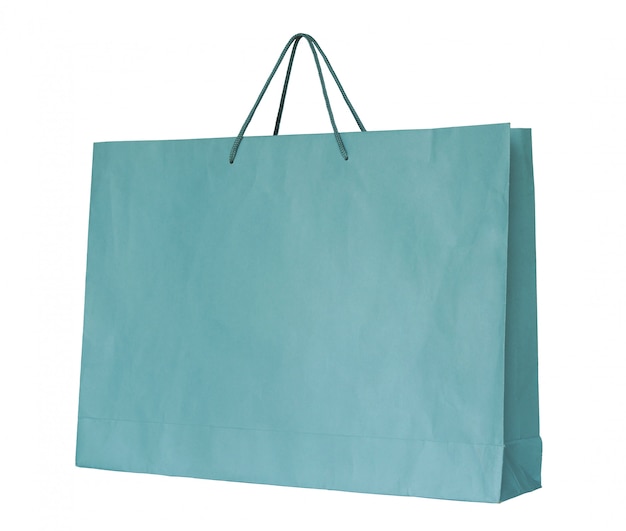 shopping paper bag isolated on white with clipping path