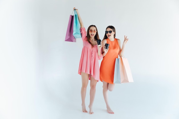 Shopping time. Two woman doing shopping