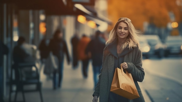 Photo shopping woman women shopping woman shopping shopping time shopping on city streets