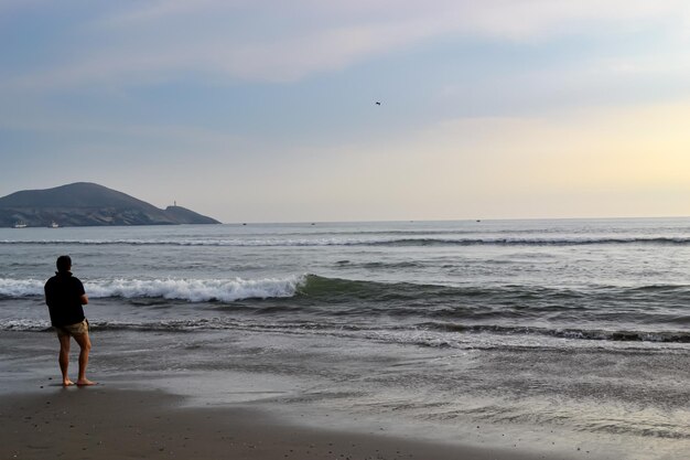 The shore of a beach in the Pacific Ocean