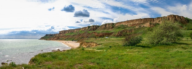 Shore of the Black Sea in Odessa region in Ukraine