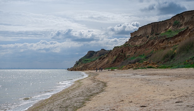 Shore of the Black Sea in Odessa region in Ukraine