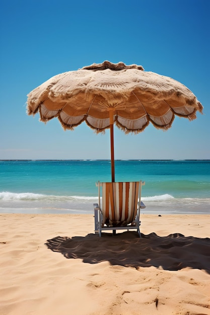 Коричневый пляжный зонтик