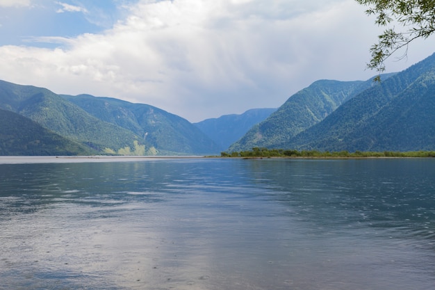 The shore of Lake Teletskoye in Altai