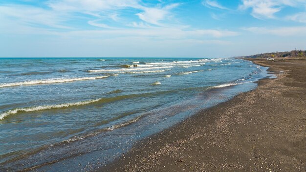 Фото Берег каспийского моря в северном азербайджане набран