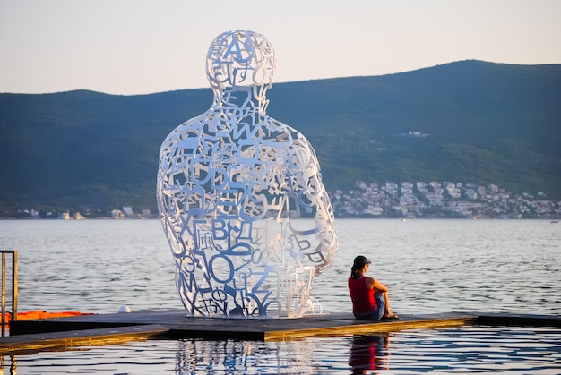 On the shore of Tivat is an attractive monument