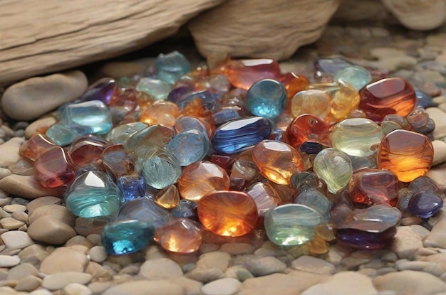 Shoreline Radiance Sunset Glass Gemstones