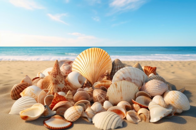 Shoreline Splendor Elegant Seashells on Display