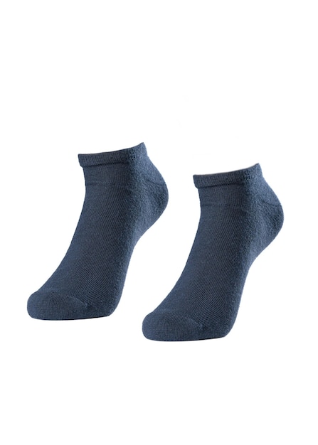 Short black socks on a white isolated background