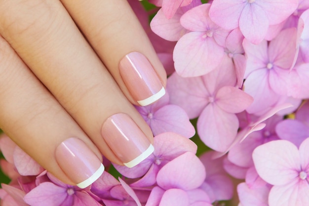 Short French manicure