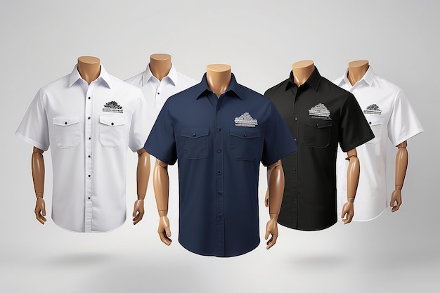 Short sleeve work shirt design | Premium AI-generated image