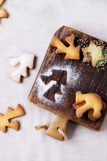 Shortbread Christmas cookies for cups