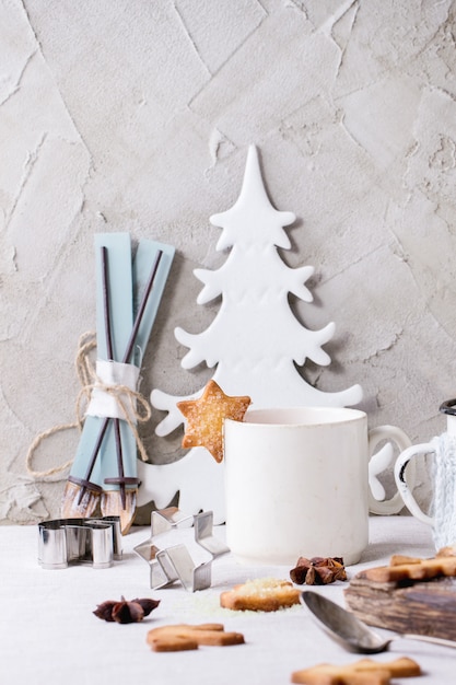 Shortbread Christmas cookies for cups