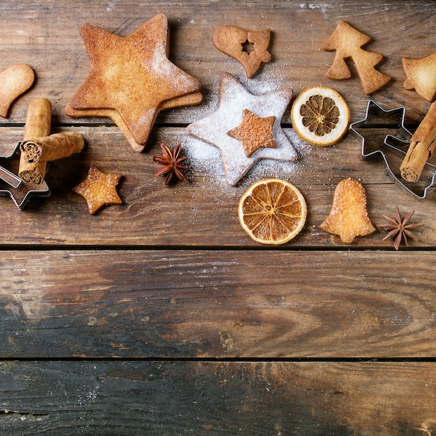 Shortbread star shape sugar cookies