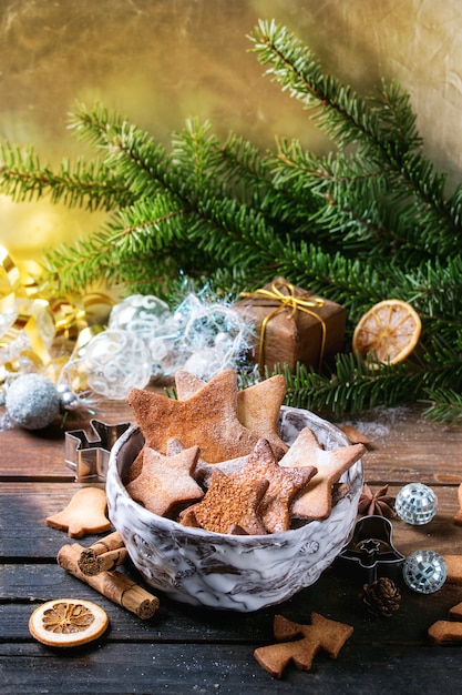 Shortbread star shape sugar cookies