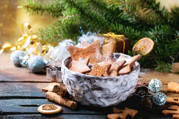 Shortbread star shape sugar cookies