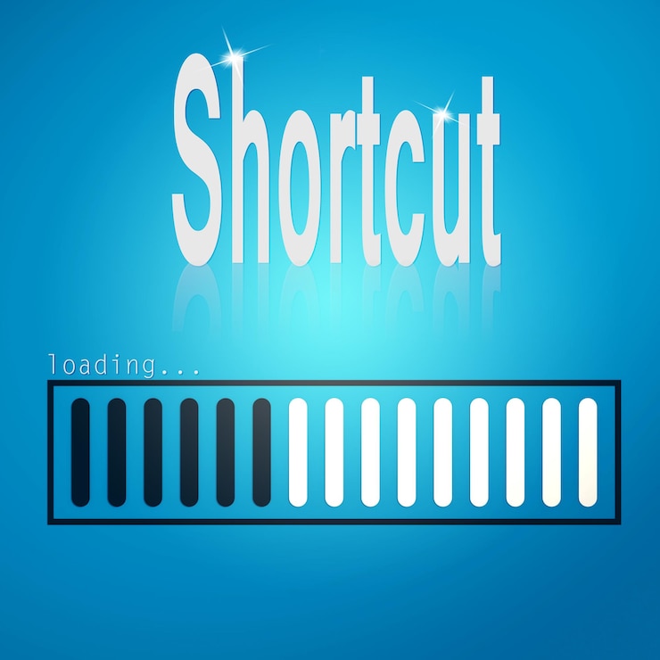 Photo shortcut blue loading bar