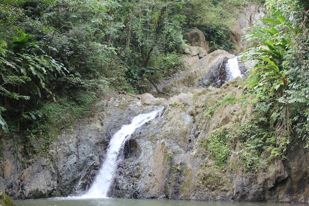 Shot of Argyle waterfalls in the Caribbean Roxborough Trinidad Tobago