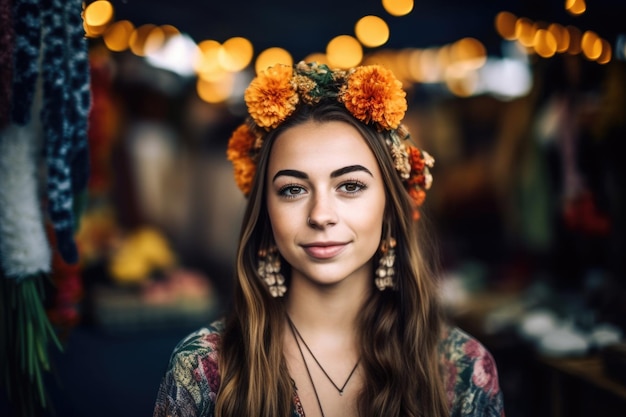 Shot of a beautiful young woman in her market stall