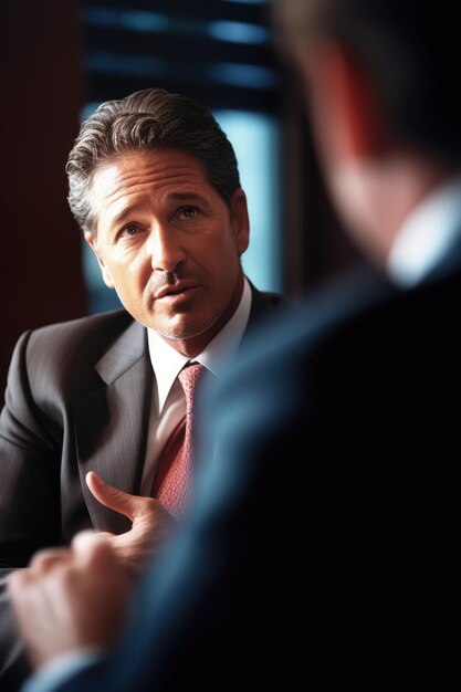 Shot of a businessman giving advice to his client