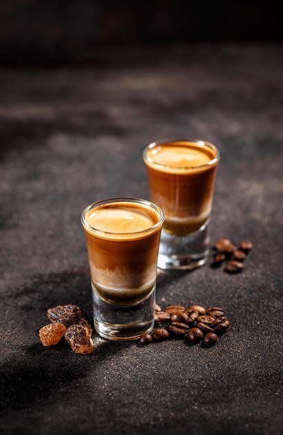 Shot cocktail with the taste of coffee