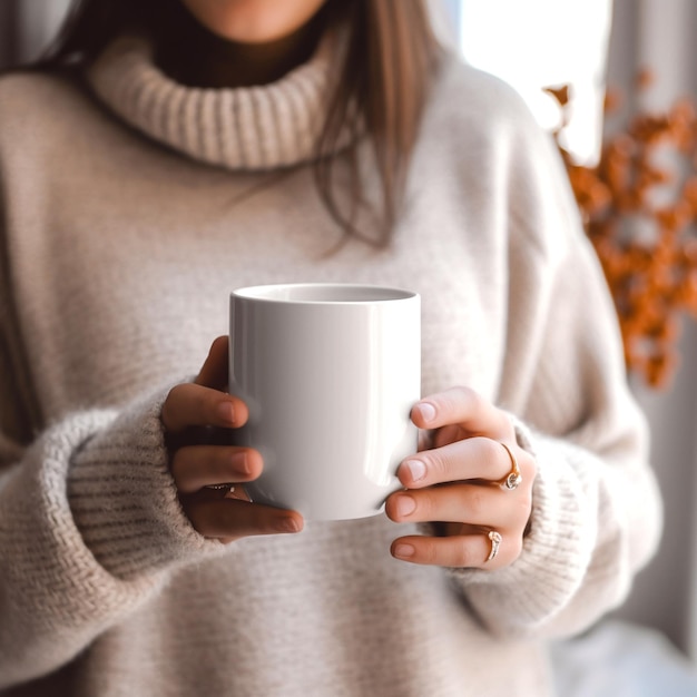 shot of coffee mug