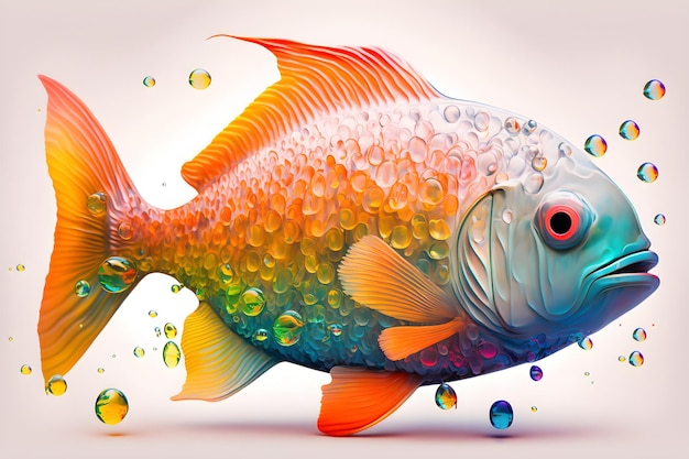 shot of colorful fish swimming