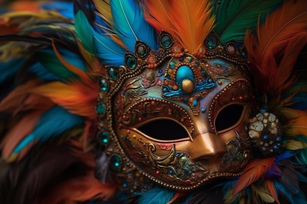 Shot of a dazzling carnival mask