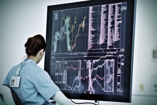 Shot of a doctor examining xrays on the screen of a digital tablet created with generative ai