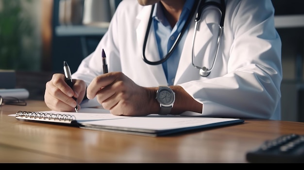 Shot of a doctor showing a patient some information on a digital tablet