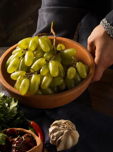 Shot of grapes in a bowl