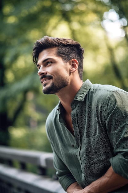 Shot of a handsome young man enjoying his day outdoors