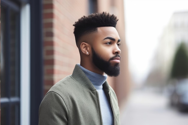 Shot of a handsome young man using his digital tablet created with generative ai